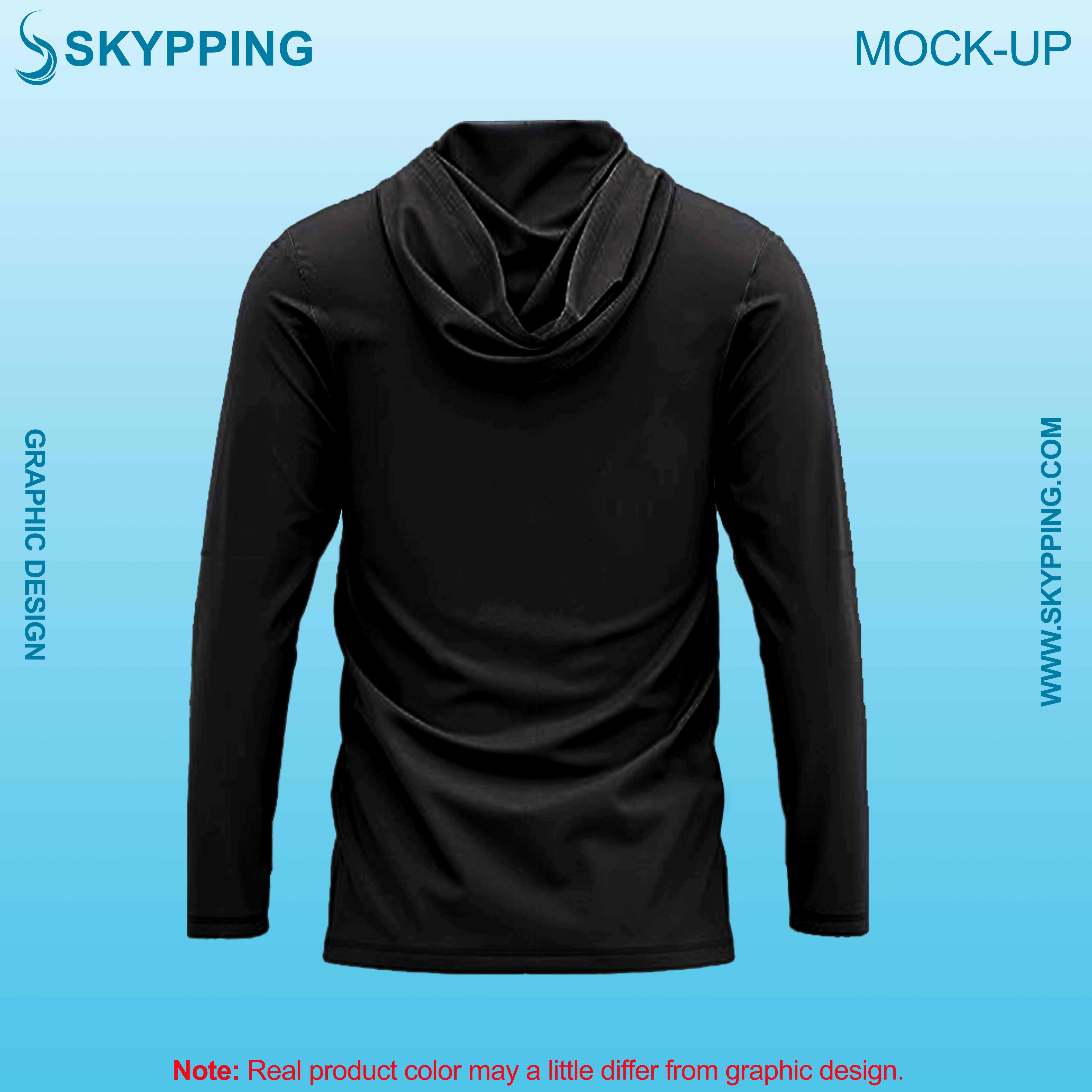 Hooded Long sleeve set-in style round neck t-shirts for men